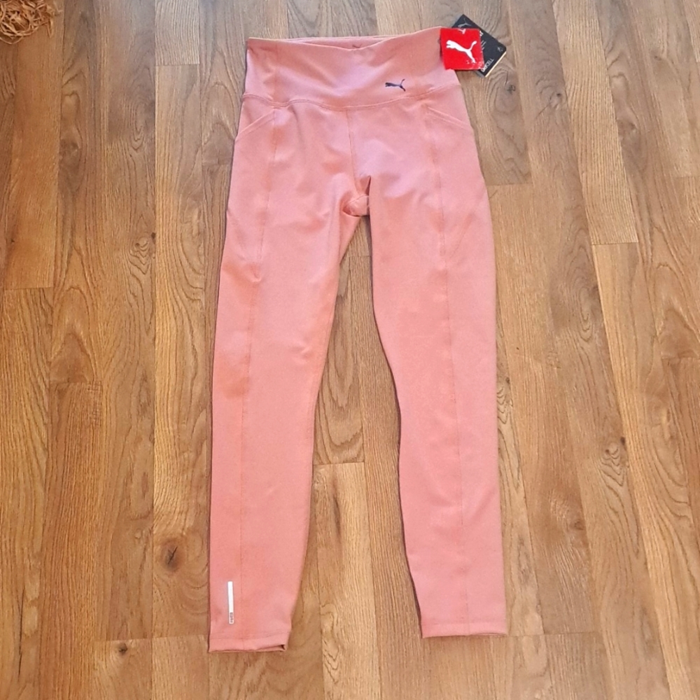 Puma Pink Drycell Tight Fit High Waist Workout Leggings. Size XS NWT